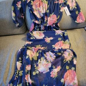 Floral Off-Shoulder Maxi Dress